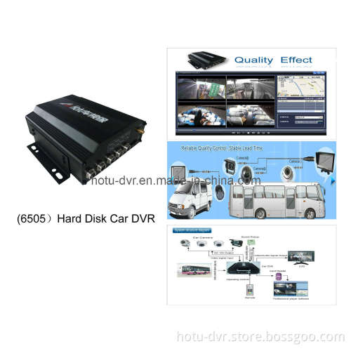 GPS Car DVR with Hard Disk 4channel H. 264 Digital Video Recorder (HT-6505)